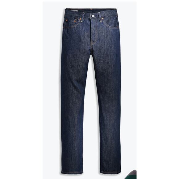 Levi's 501 Original Women's High Rise Jeans Straight Leg Button Fly 28x32 Dark - Picture 1 of 9